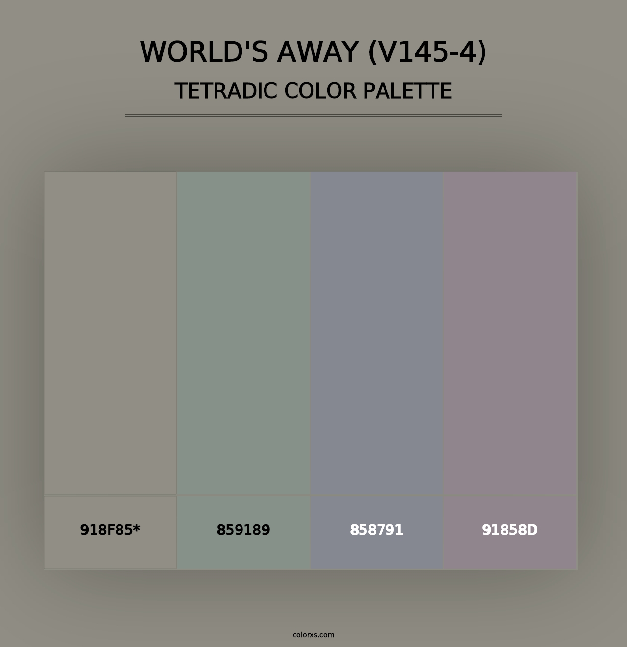 World's Away (V145-4) - Tetradic Color Palette