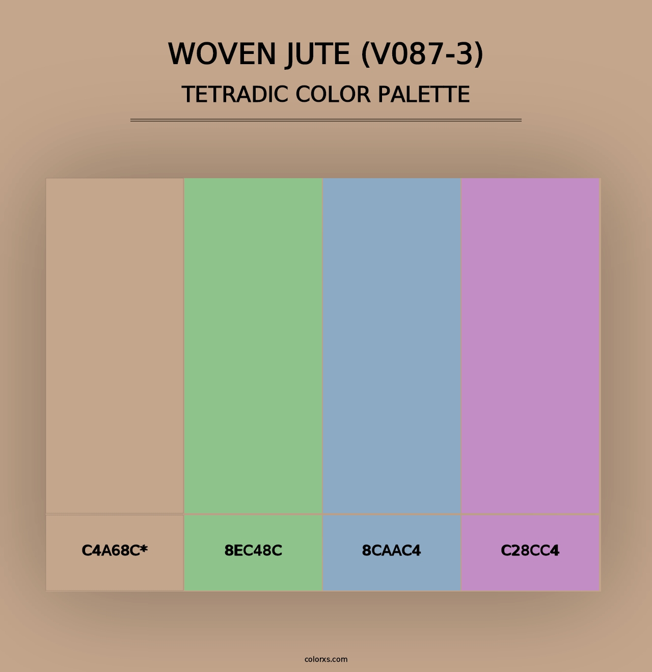 Woven Jute (V087-3) - Tetradic Color Palette