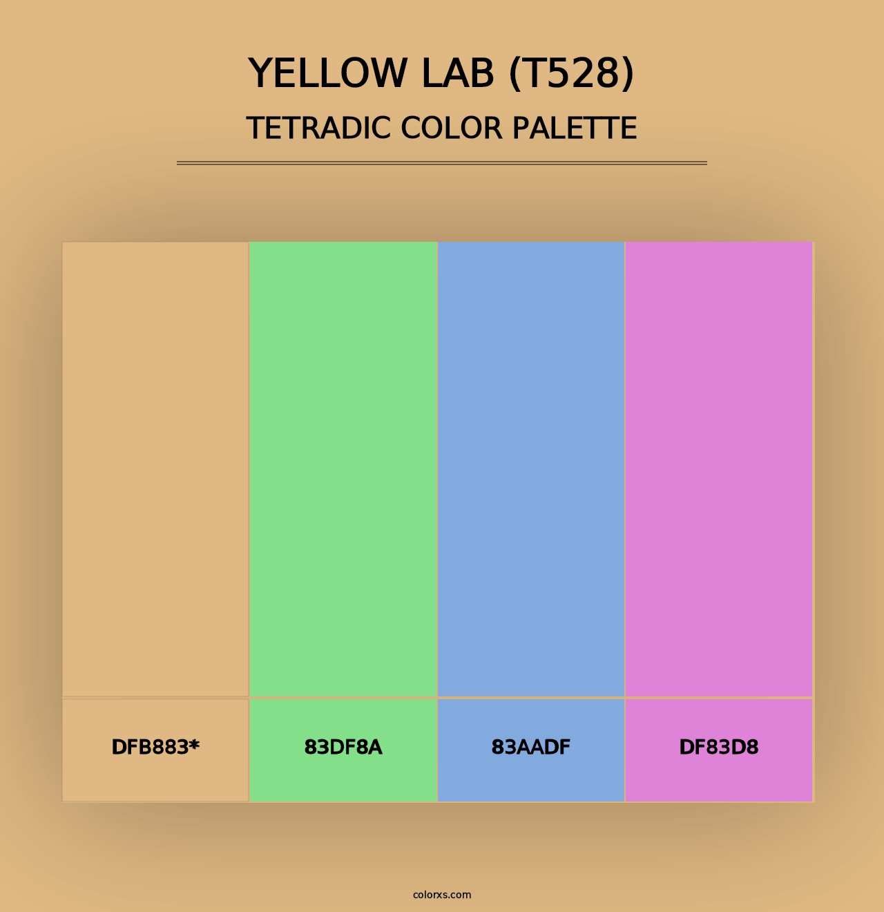 Yellow Lab (T528) - Tetradic Color Palette