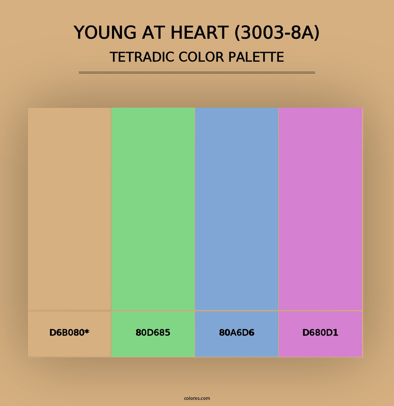 Young at Heart (3003-8A) - Tetradic Color Palette