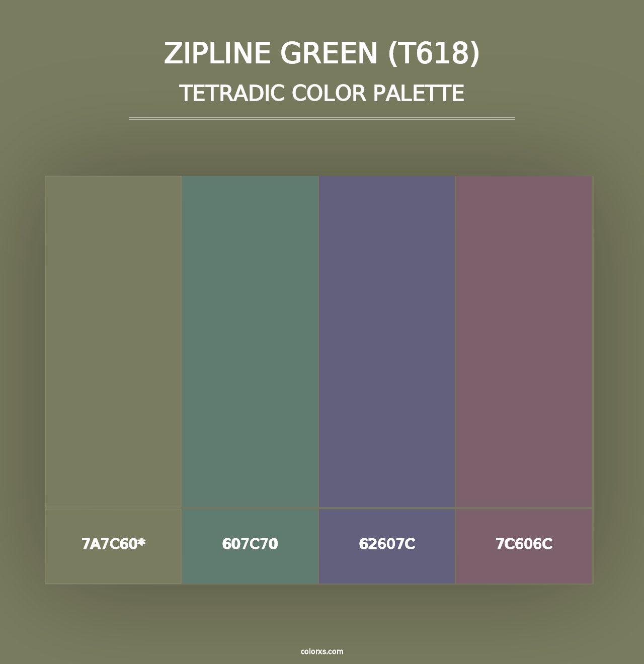 Zipline Green (T618) - Tetradic Color Palette