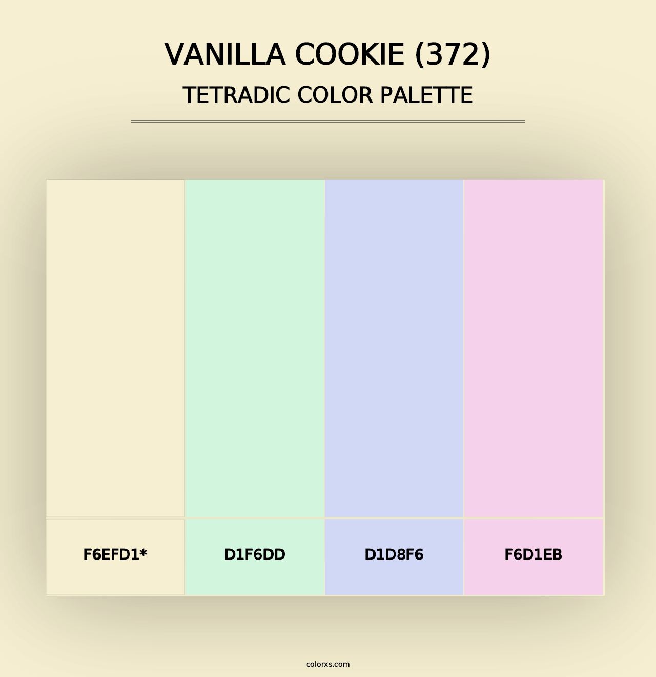 Vanilla Cookie (372) - Tetradic Color Palette