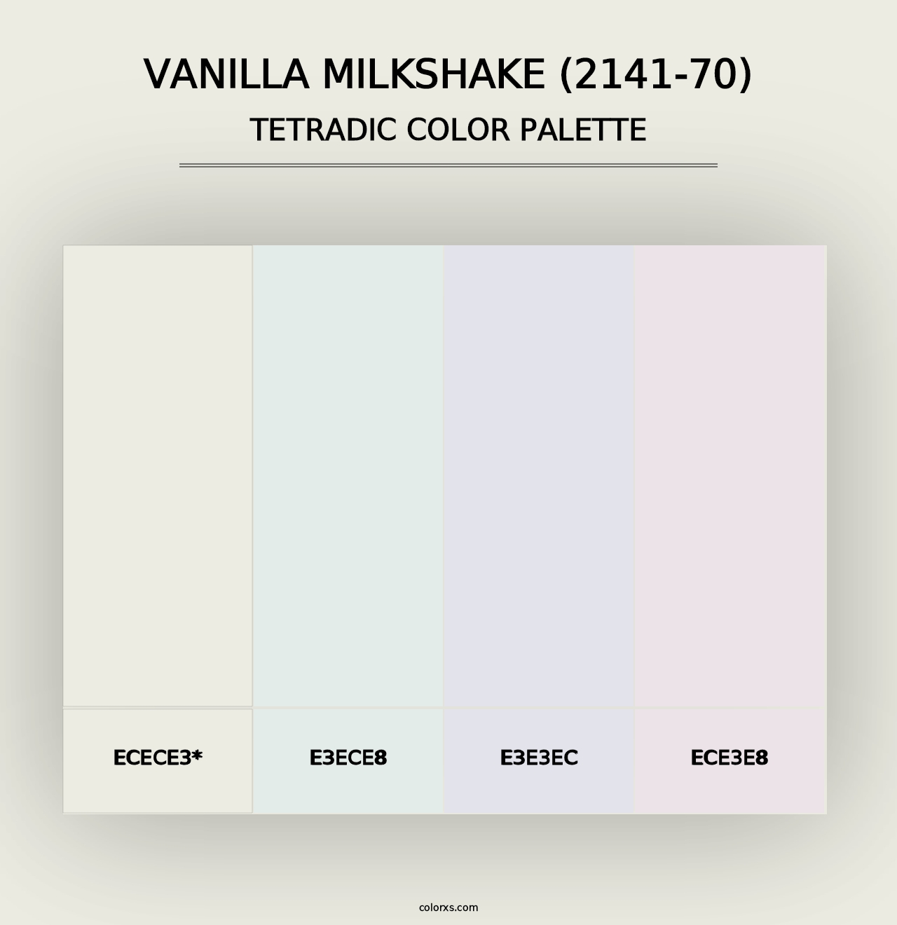 Vanilla Milkshake (2141-70) - Tetradic Color Palette