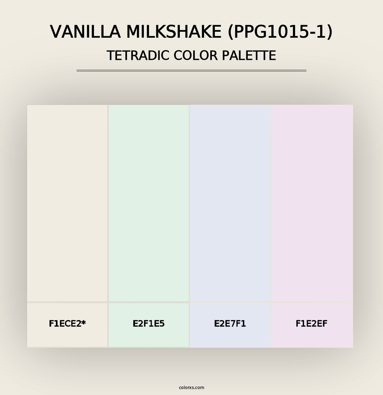 Vanilla Milkshake (PPG1015-1) - Tetradic Color Palette