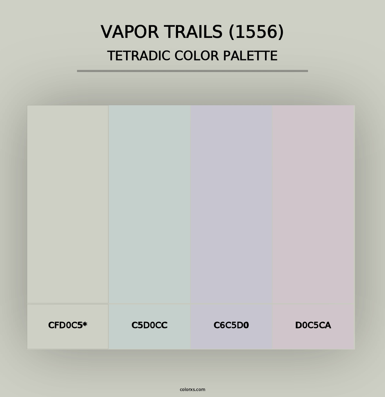 Vapor Trails (1556) - Tetradic Color Palette