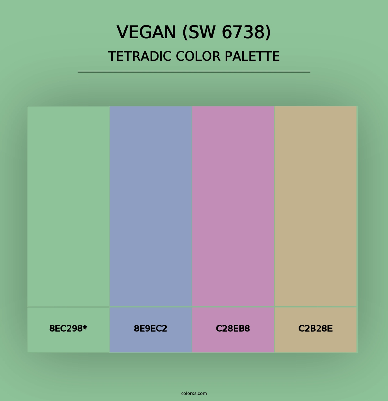 Vegan (SW 6738) - Tetradic Color Palette