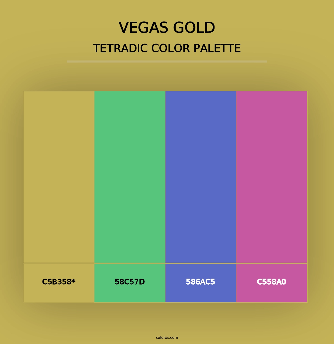 Vegas Gold - Tetradic Color Palette