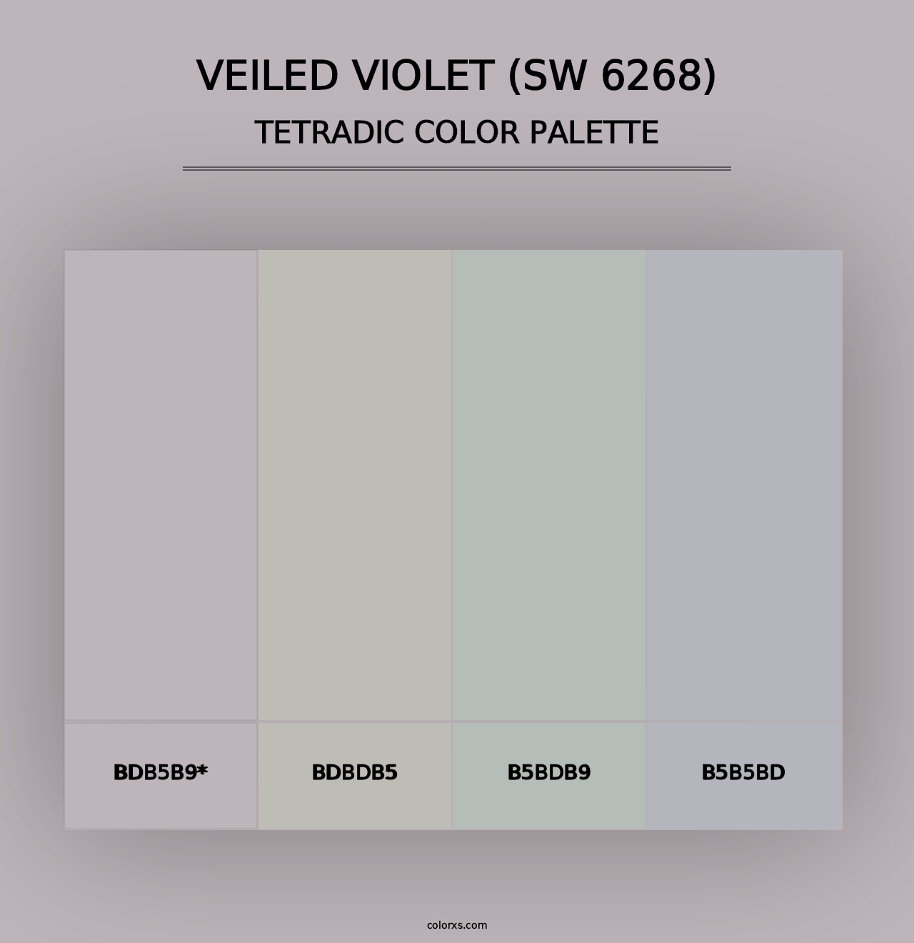 Veiled Violet (SW 6268) - Tetradic Color Palette