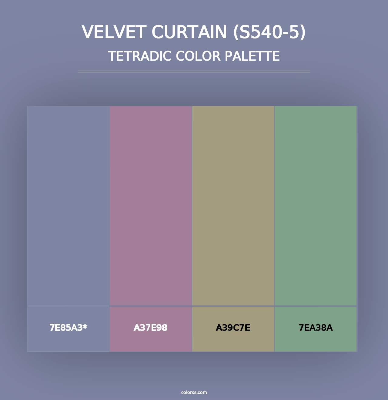 Velvet Curtain (S540-5) - Tetradic Color Palette