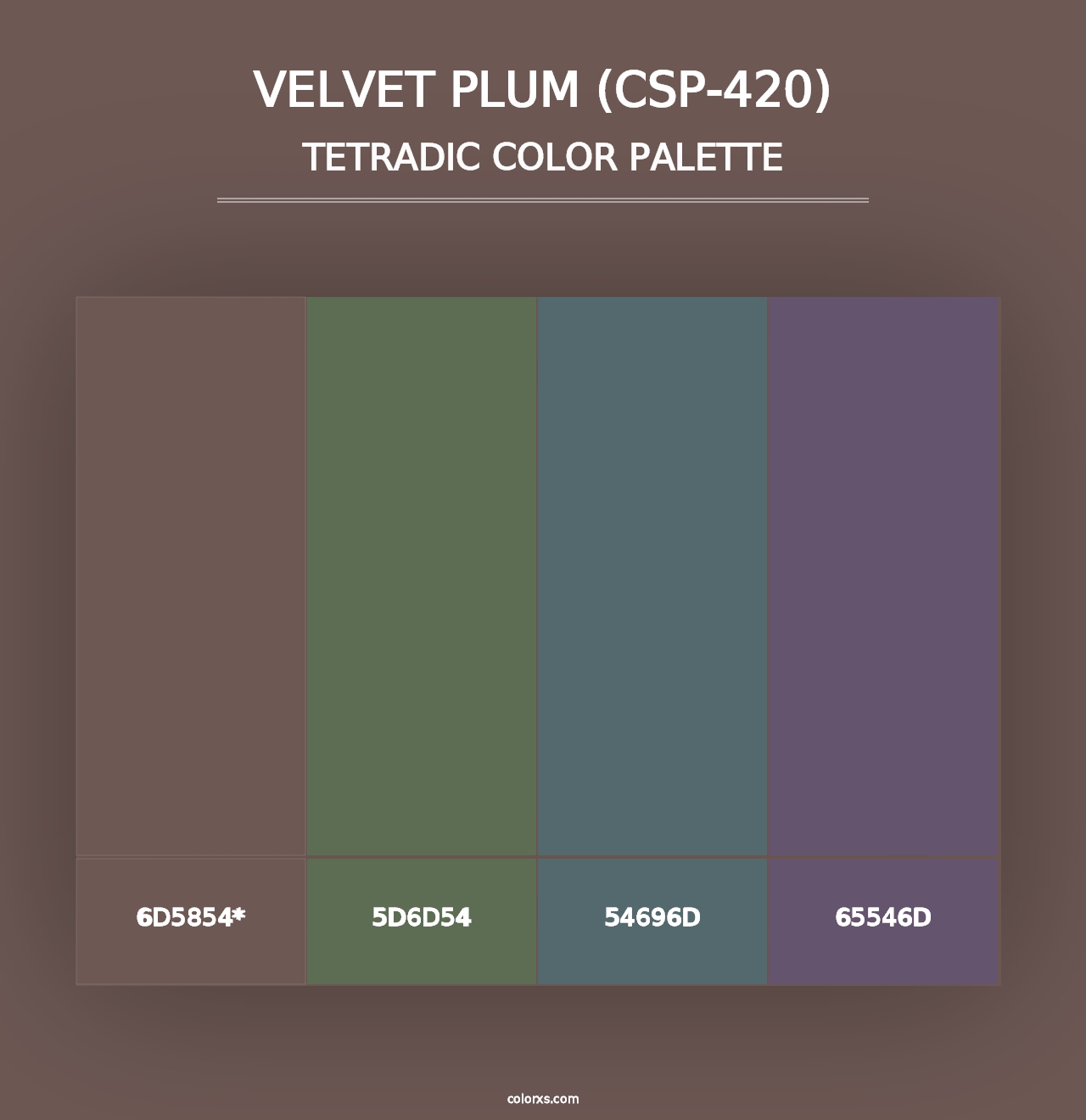 Velvet Plum (CSP-420) - Tetradic Color Palette