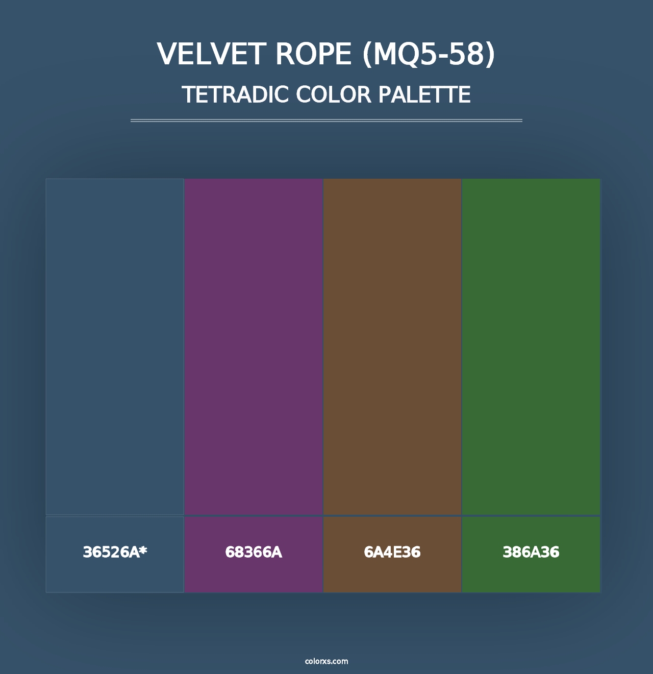 Velvet Rope (MQ5-58) - Tetradic Color Palette