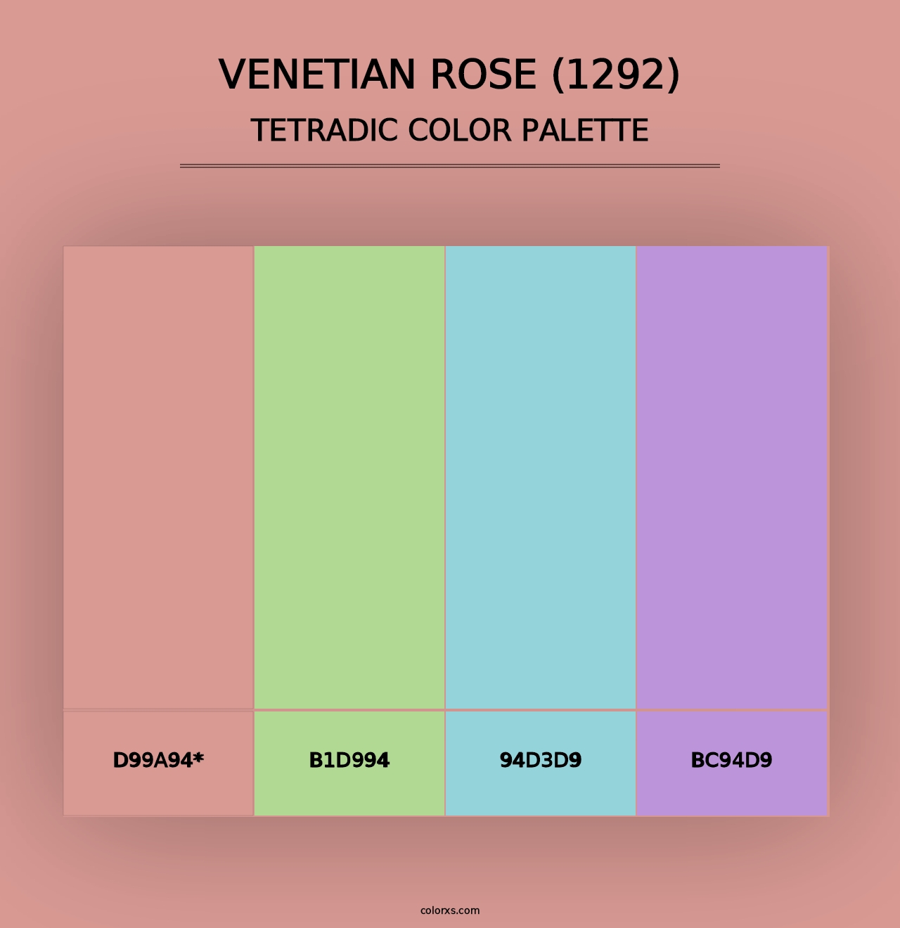 Venetian Rose (1292) - Tetradic Color Palette