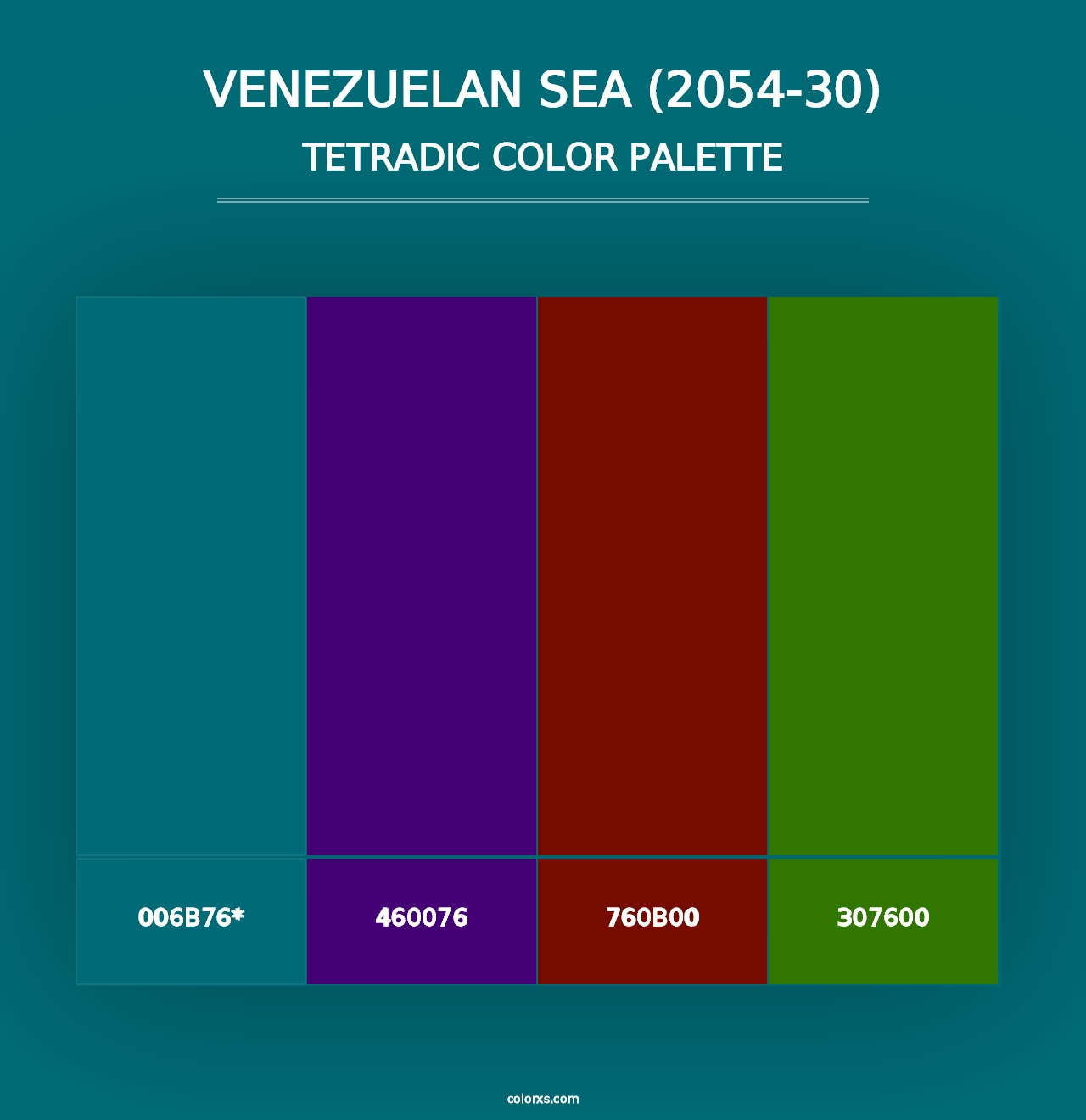 Venezuelan Sea (2054-30) - Tetradic Color Palette