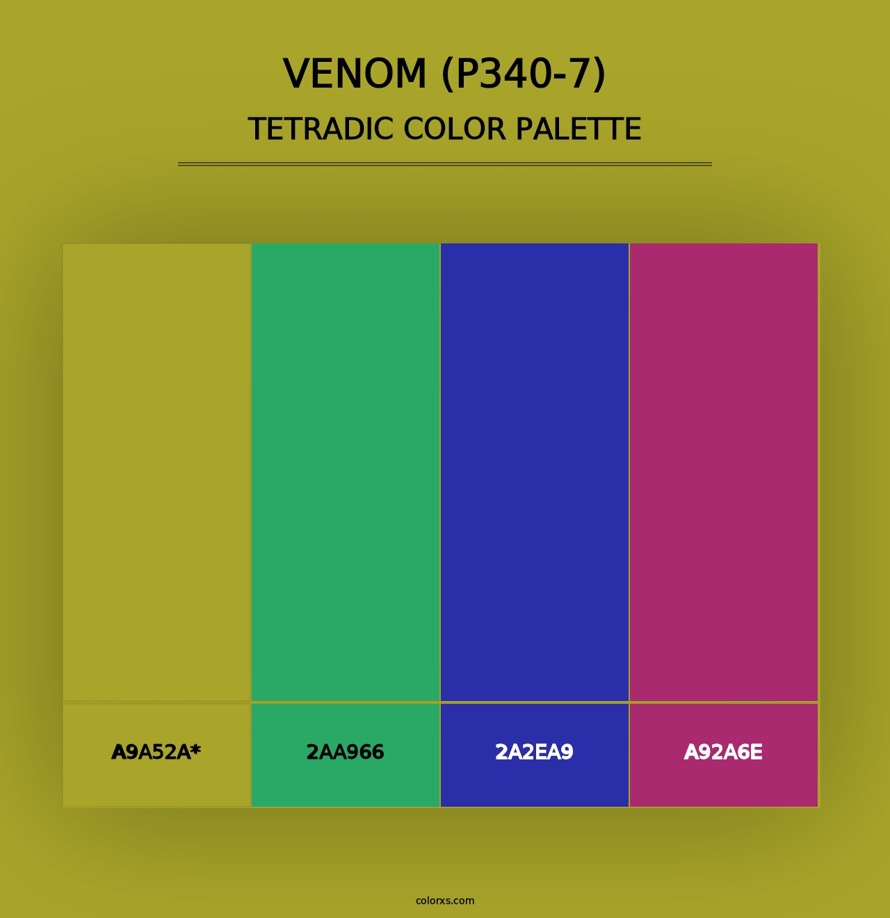 Venom (P340-7) - Tetradic Color Palette