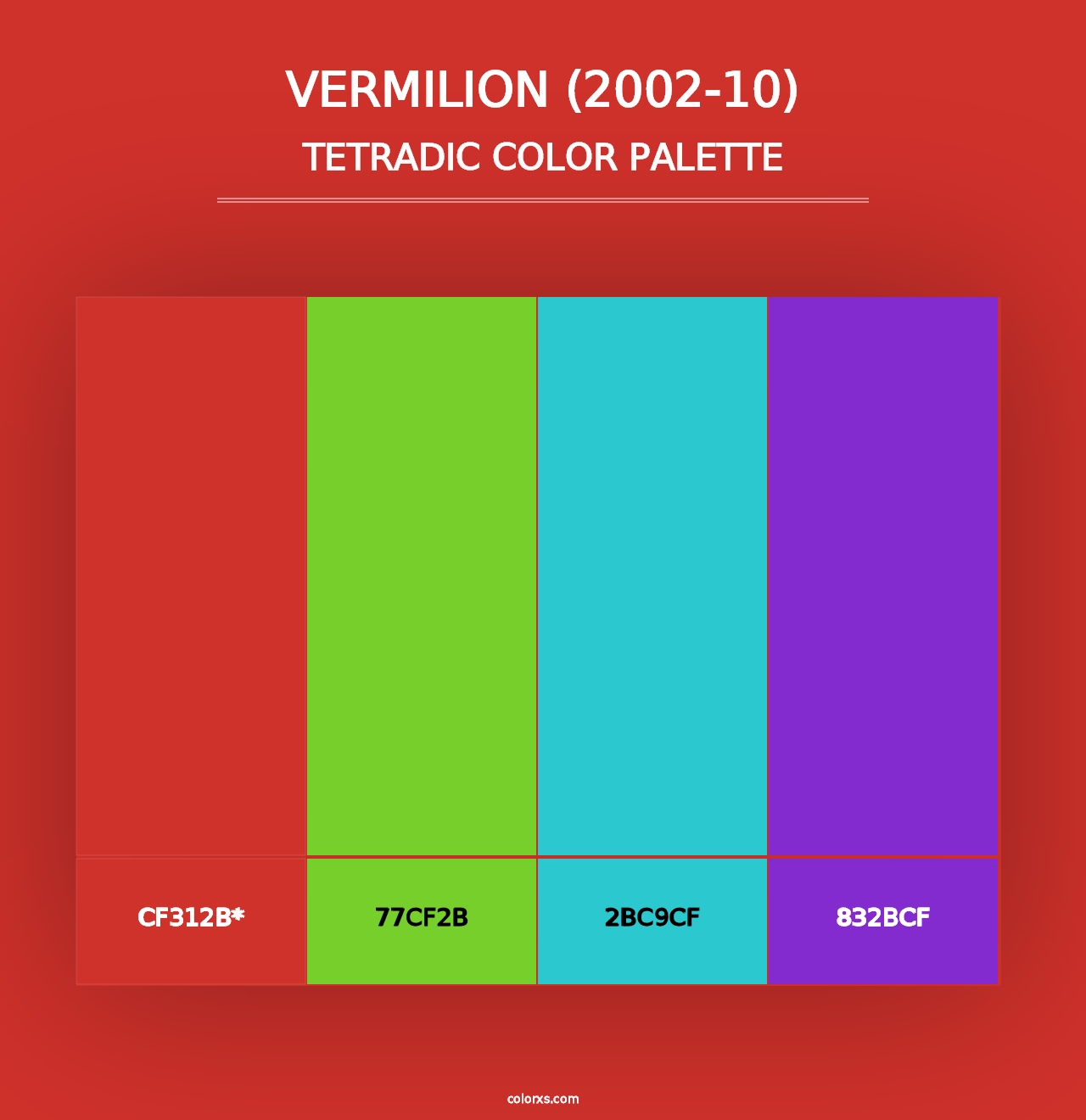 Vermilion (2002-10) - Tetradic Color Palette