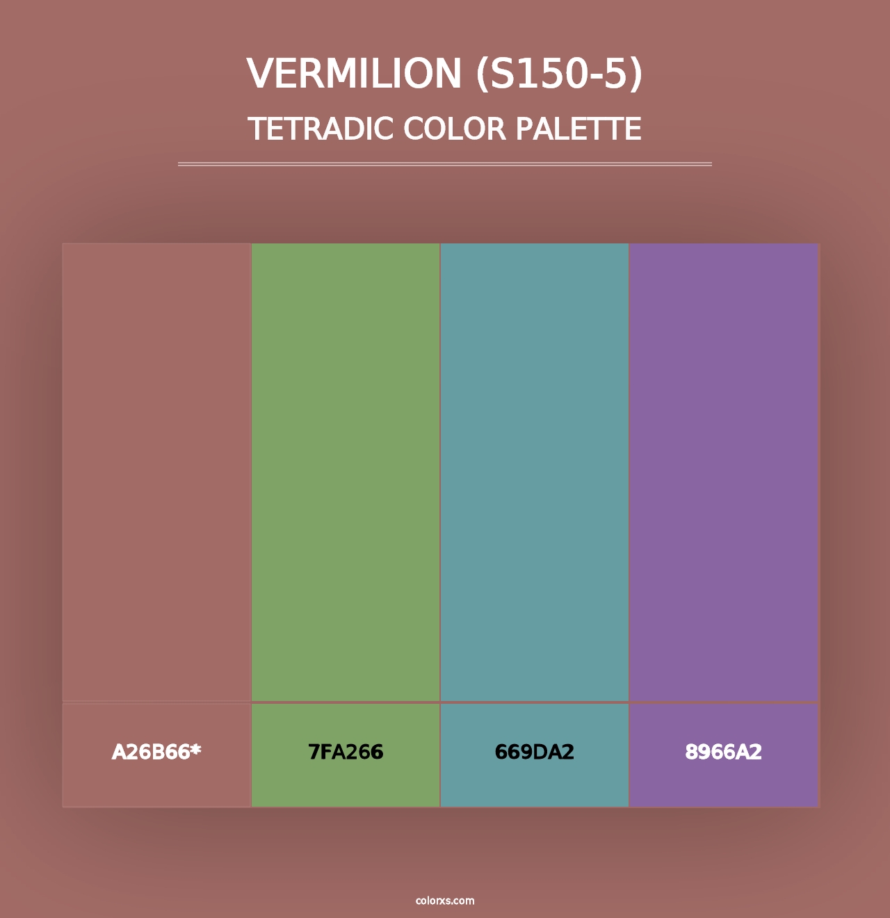 Vermilion (S150-5) - Tetradic Color Palette