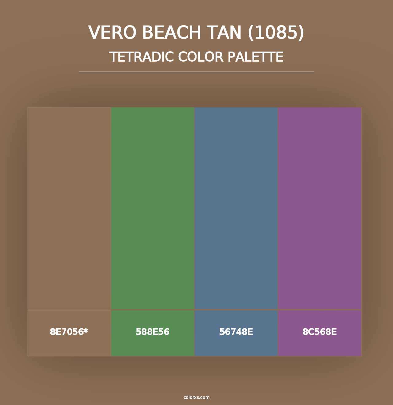 Vero Beach Tan (1085) - Tetradic Color Palette