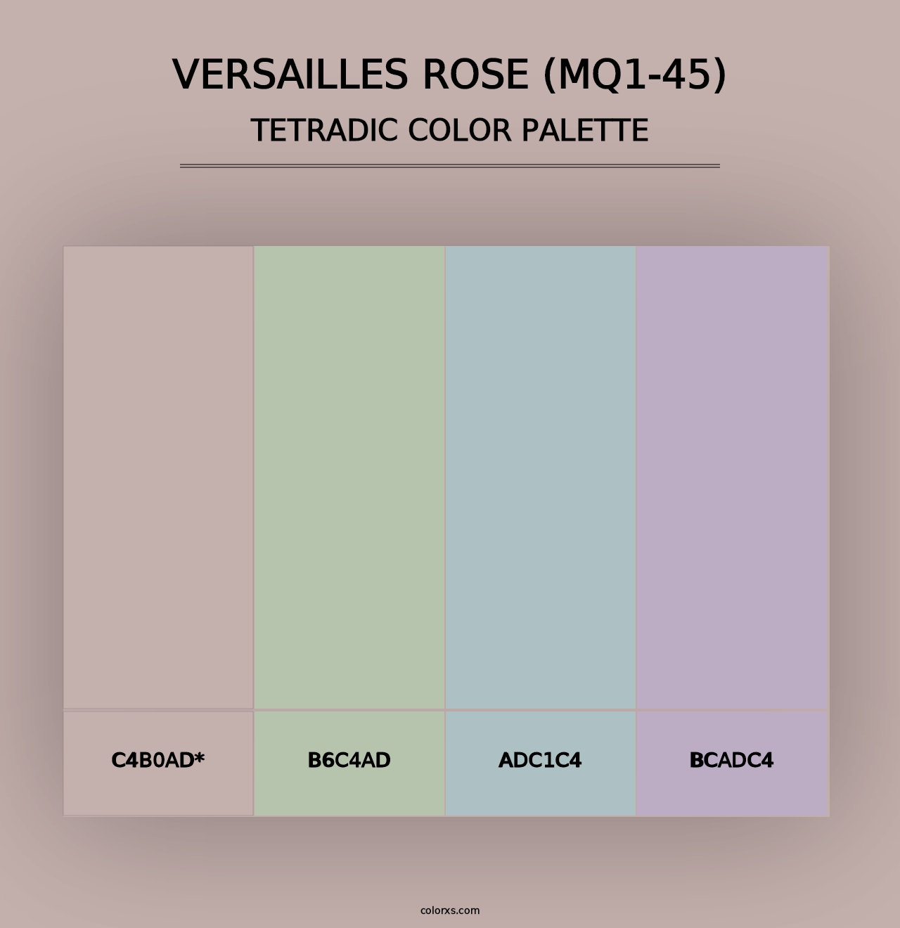 Versailles Rose (MQ1-45) - Tetradic Color Palette