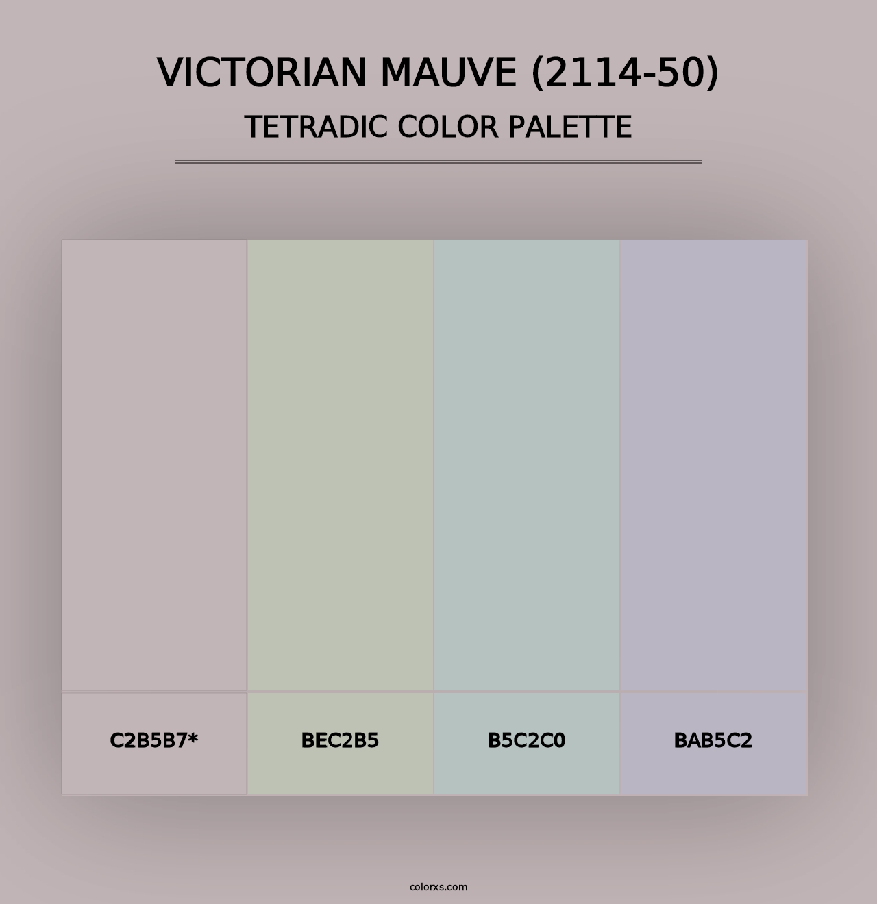 Victorian Mauve (2114-50) - Tetradic Color Palette