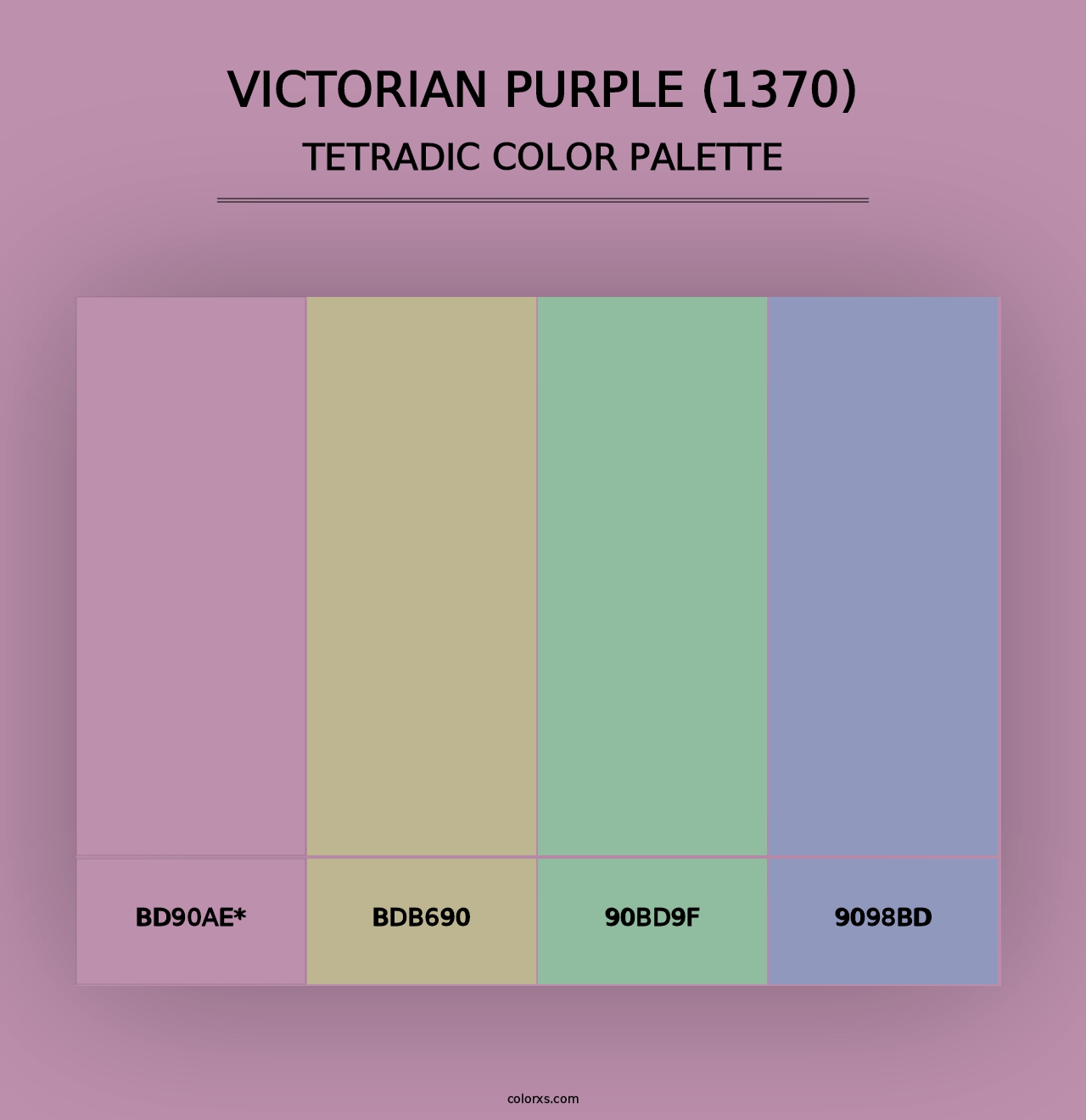 Victorian Purple (1370) - Tetradic Color Palette