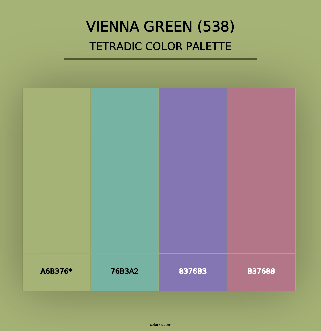 Vienna Green (538) - Tetradic Color Palette