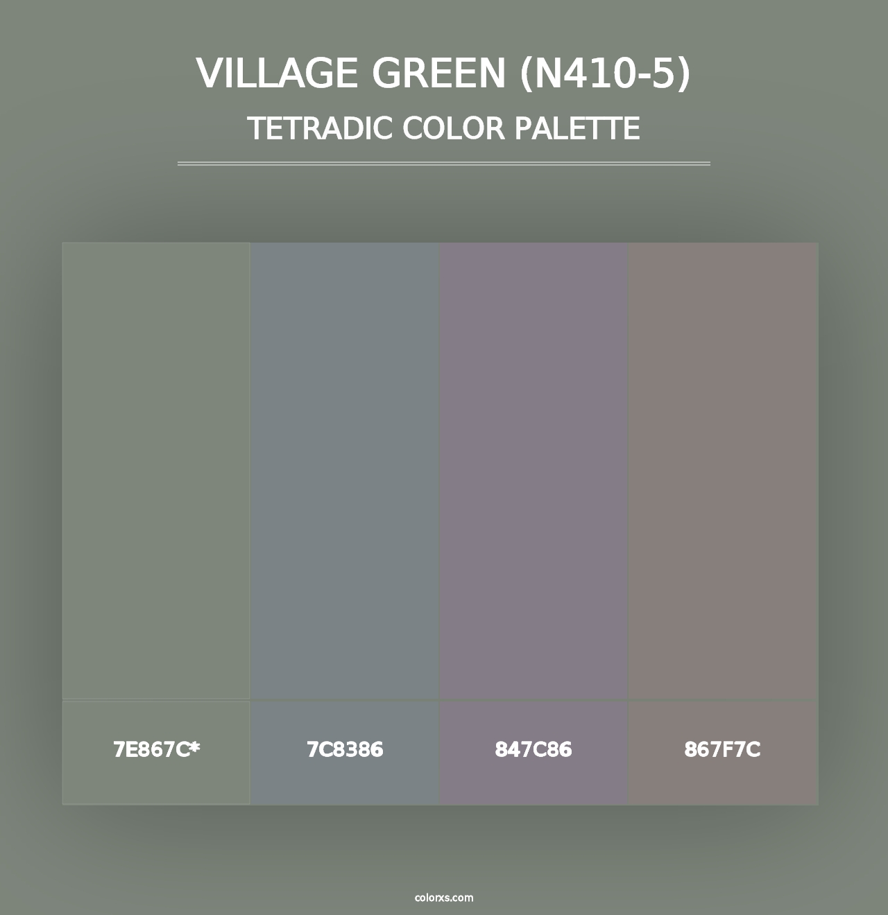 Village Green (N410-5) - Tetradic Color Palette