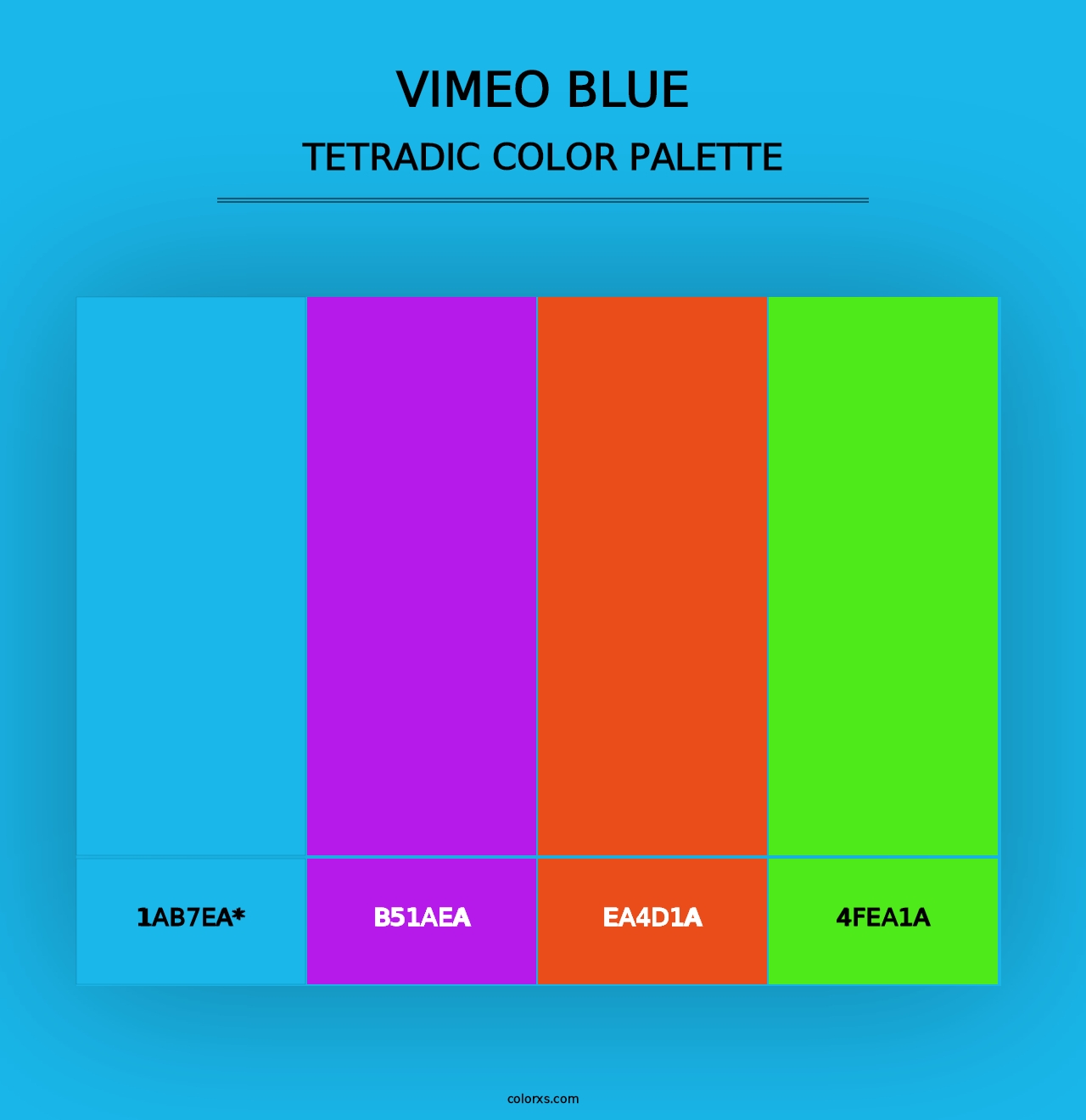 Vimeo Blue - Tetradic Color Palette