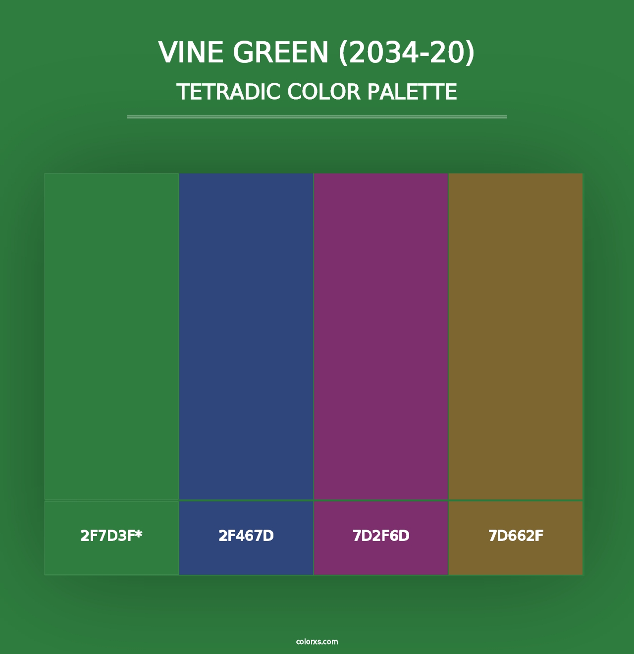 Vine Green (2034-20) - Tetradic Color Palette