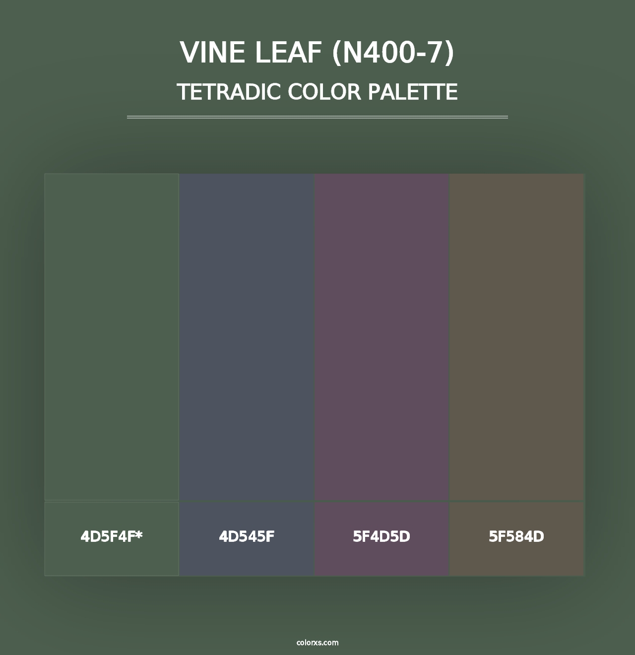 Vine Leaf (N400-7) - Tetradic Color Palette