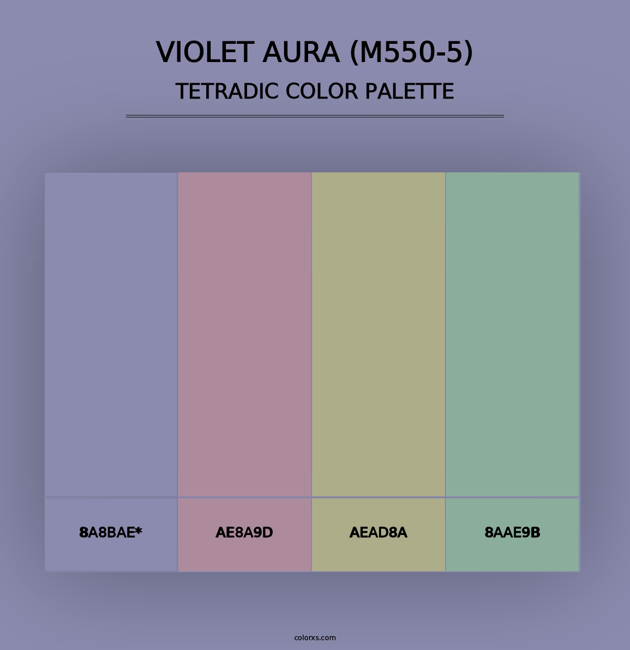 Violet Aura (M550-5) - Tetradic Color Palette