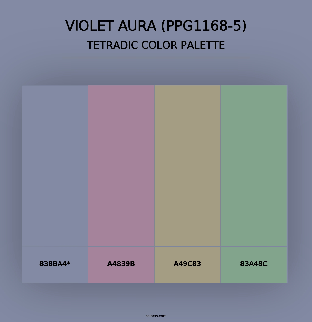 Violet Aura (PPG1168-5) - Tetradic Color Palette