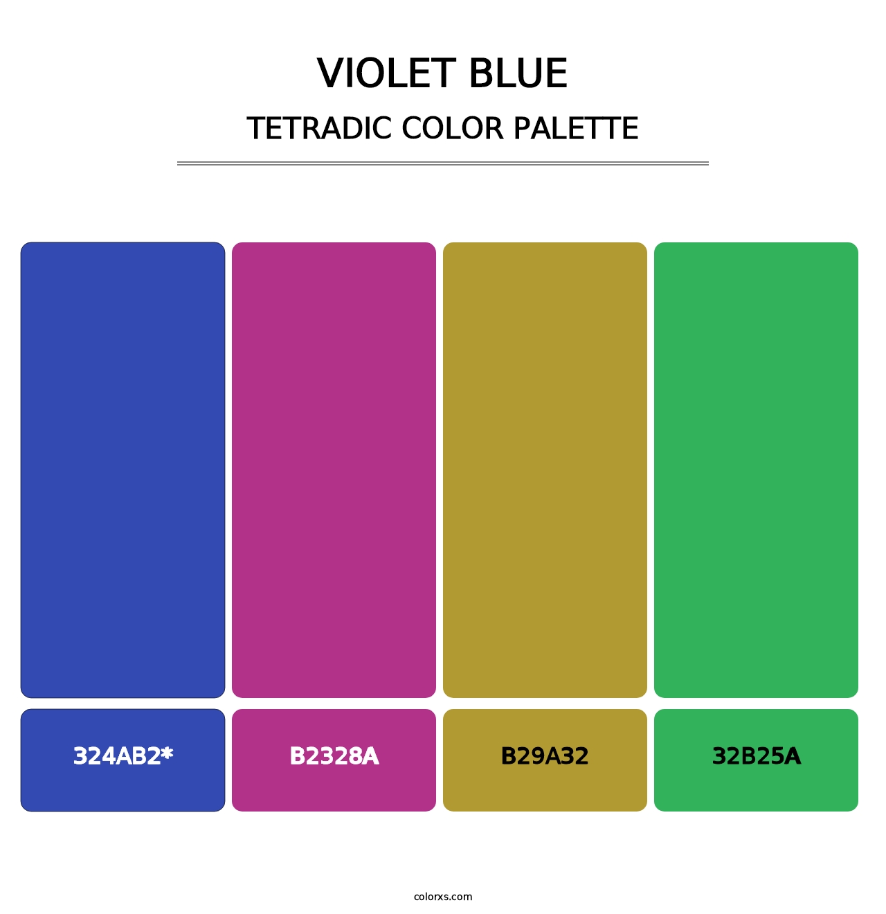 Violet Blue - Tetradic Color Palette