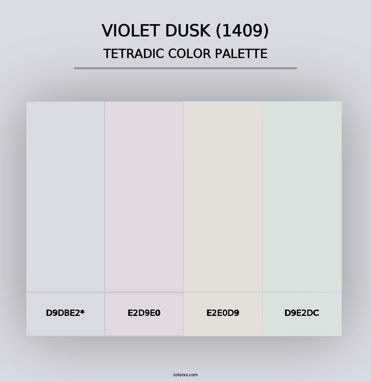 Violet Dusk (1409) - Tetradic Color Palette