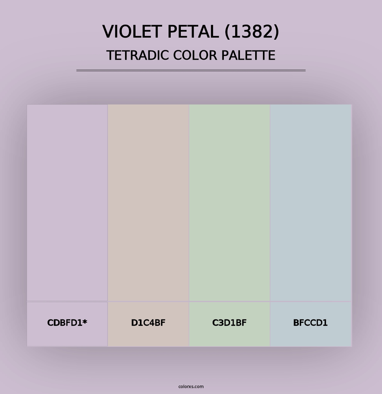 Violet Petal (1382) - Tetradic Color Palette