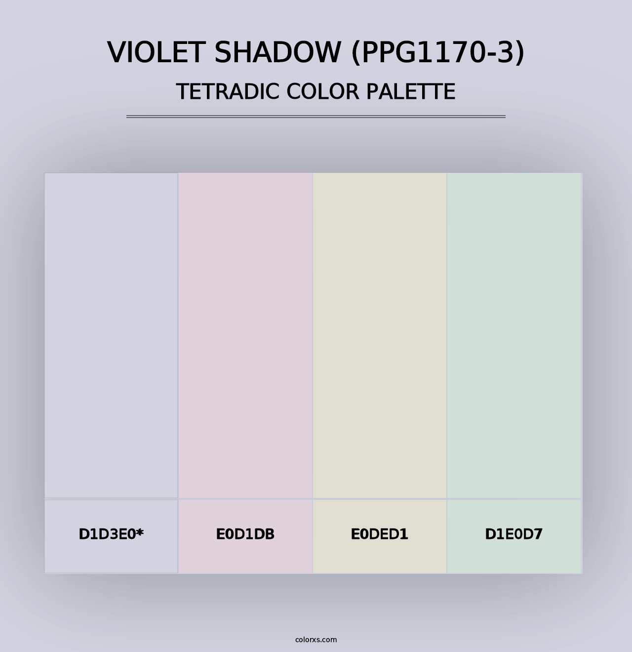 Violet Shadow (PPG1170-3) - Tetradic Color Palette