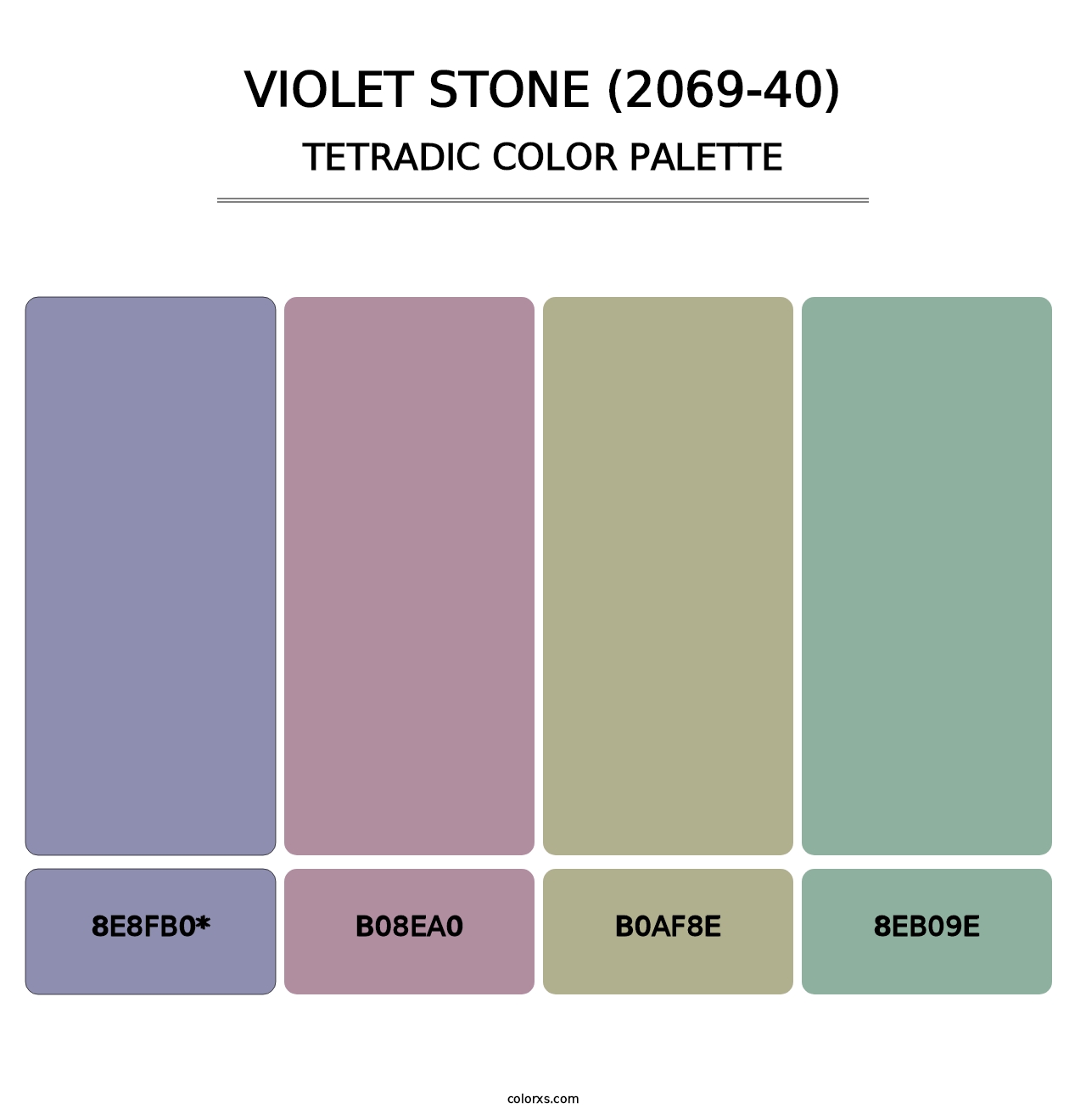 Violet Stone (2069-40) - Tetradic Color Palette