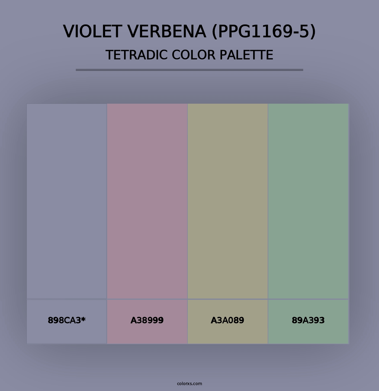 Violet Verbena (PPG1169-5) - Tetradic Color Palette