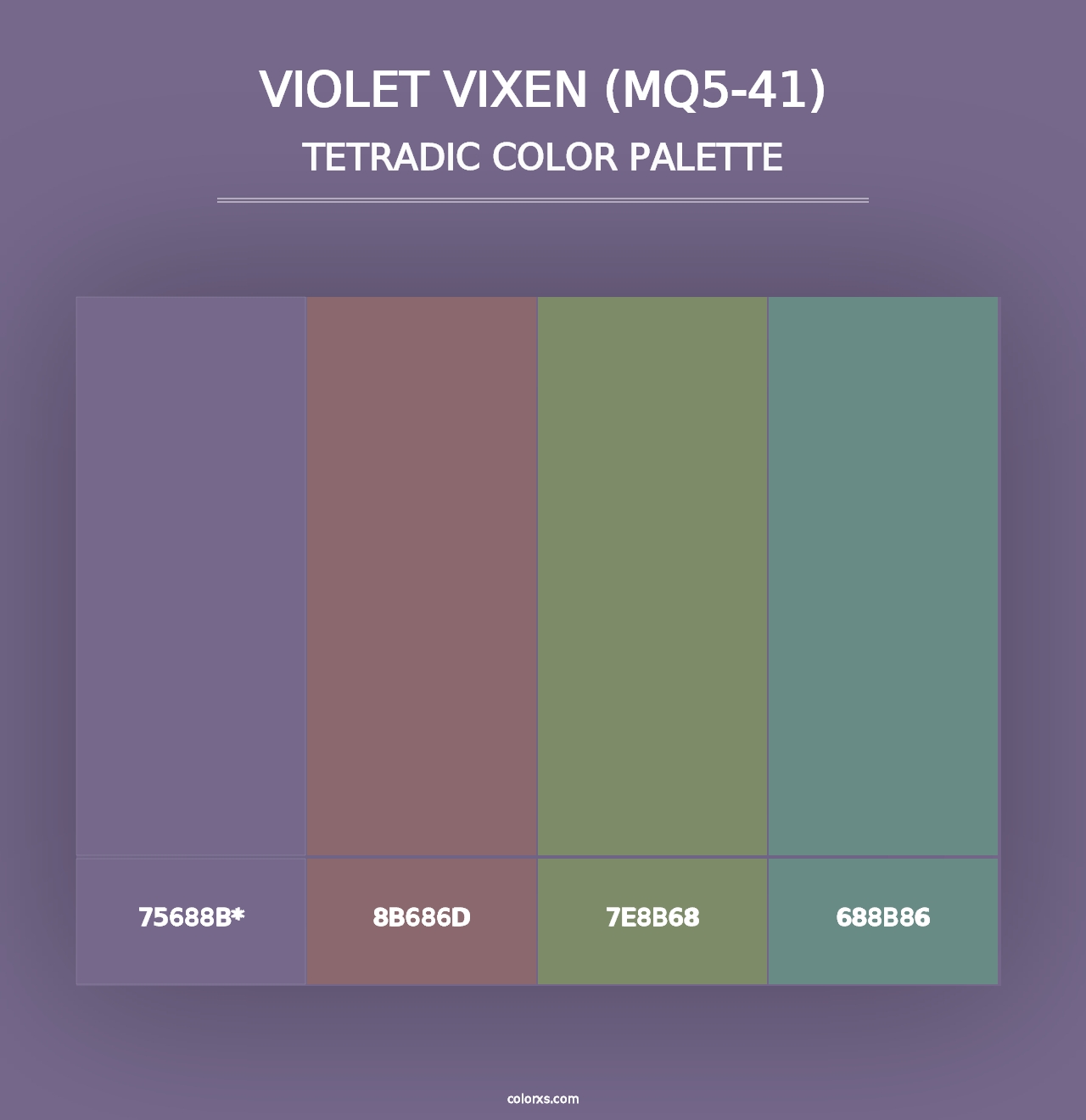 Violet Vixen (MQ5-41) - Tetradic Color Palette