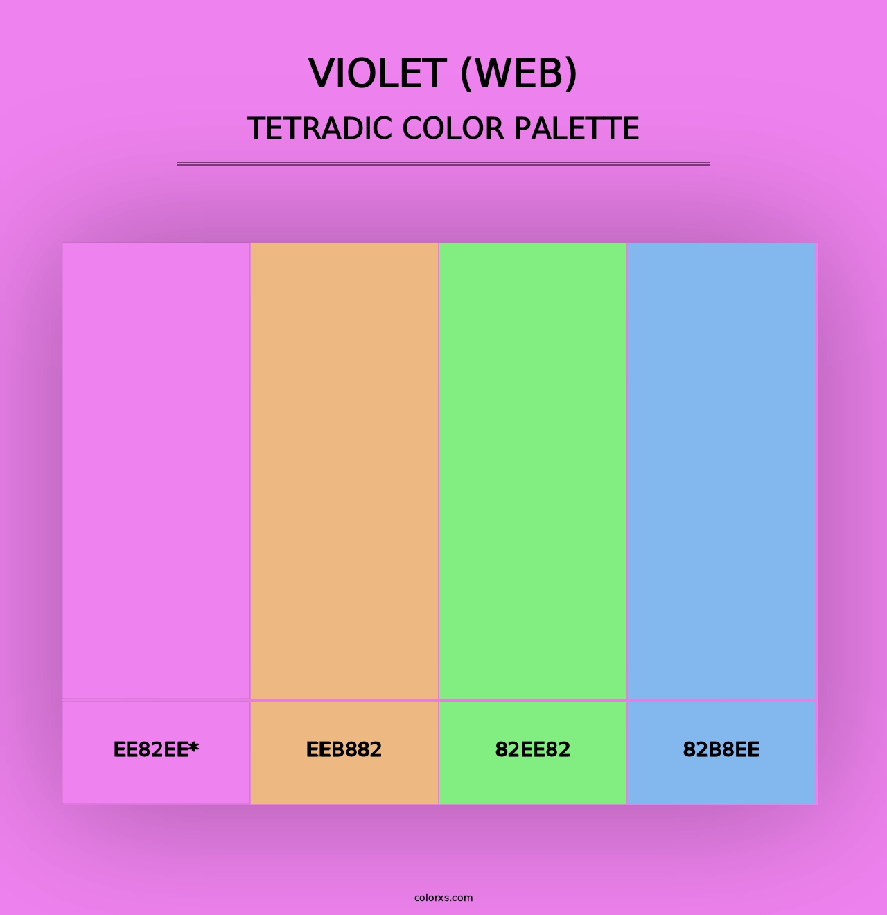 Violet (web) - Tetradic Color Palette