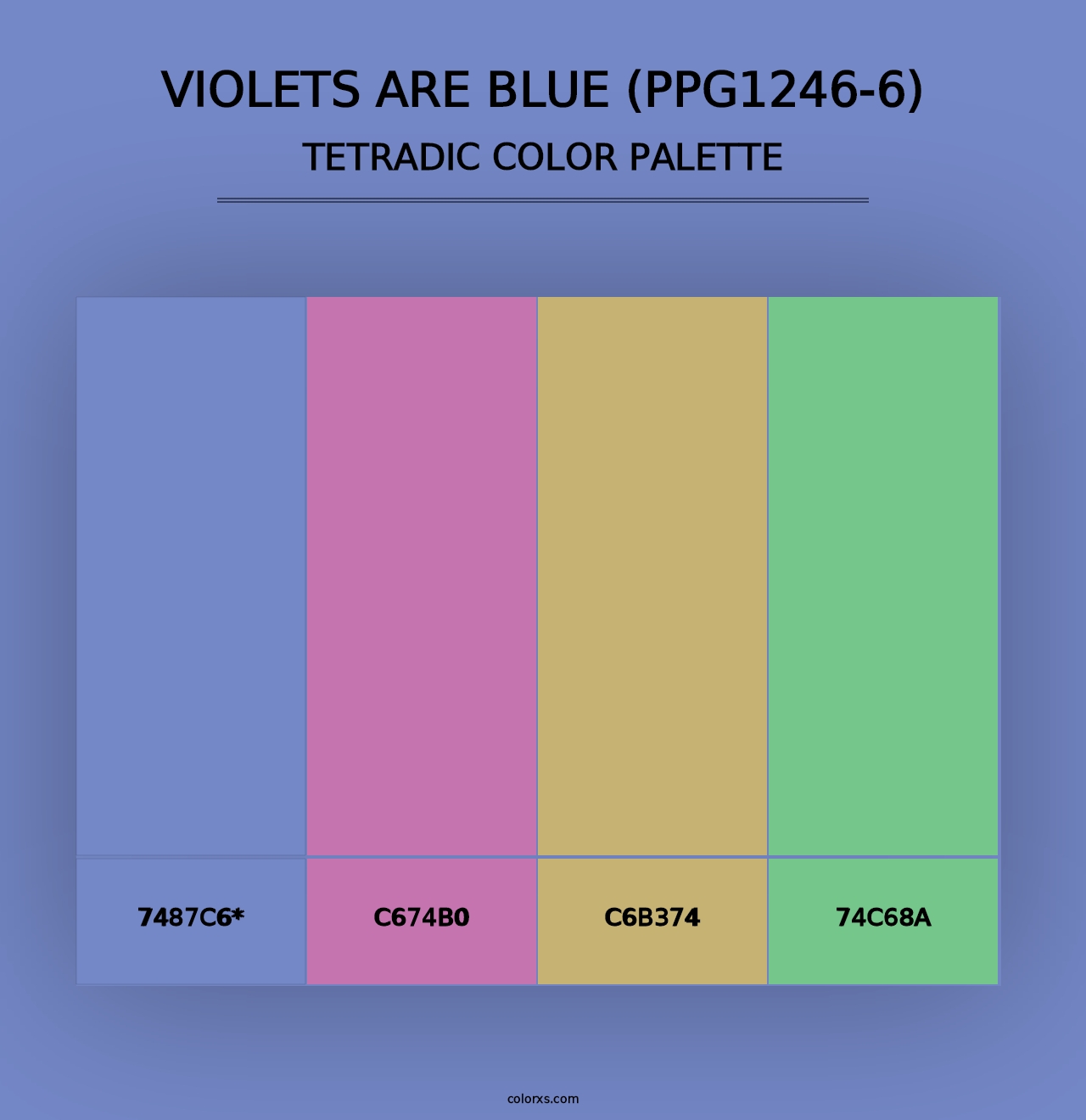 Violets Are Blue (PPG1246-6) - Tetradic Color Palette