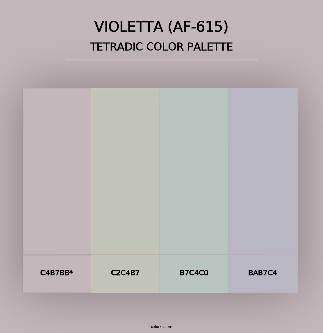 Violetta (AF-615) - Tetradic Color Palette