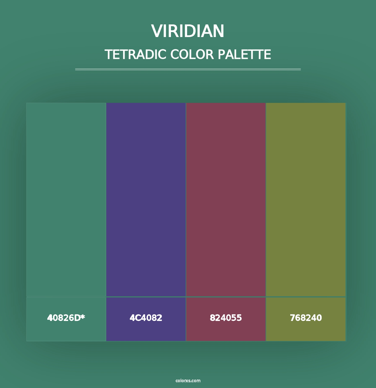 Viridian - Tetradic Color Palette