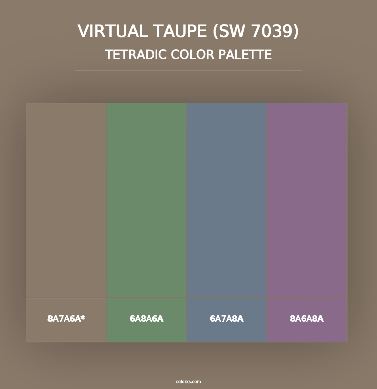 Virtual Taupe (SW 7039) - Tetradic Color Palette