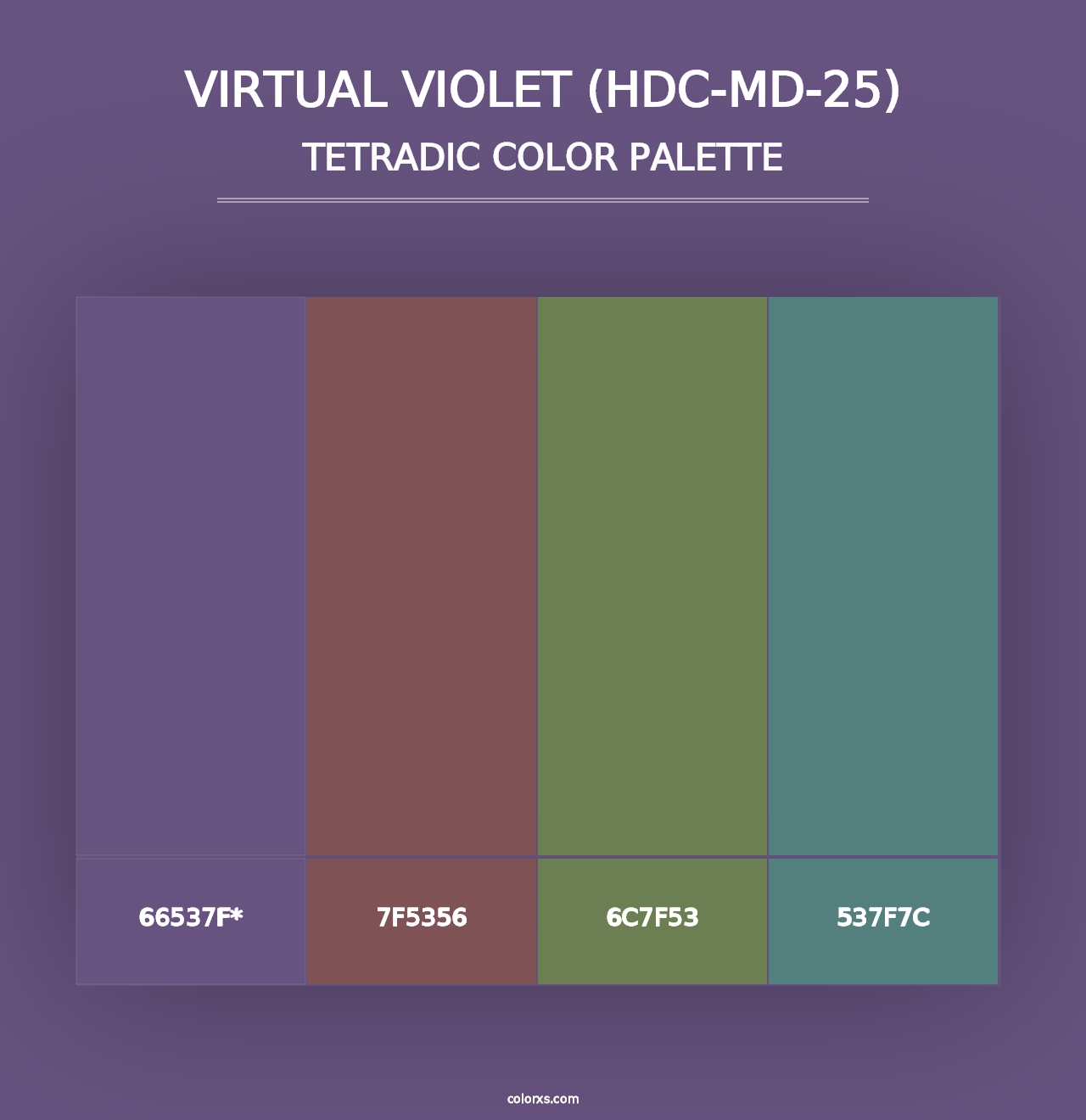 Virtual Violet (HDC-MD-25) - Tetradic Color Palette