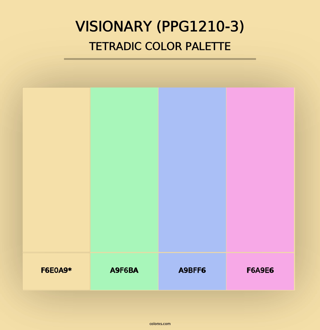 Visionary (PPG1210-3) - Tetradic Color Palette