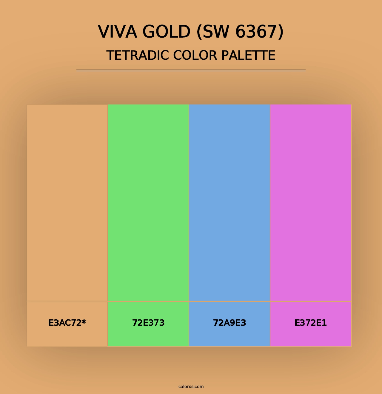 Viva Gold (SW 6367) - Tetradic Color Palette