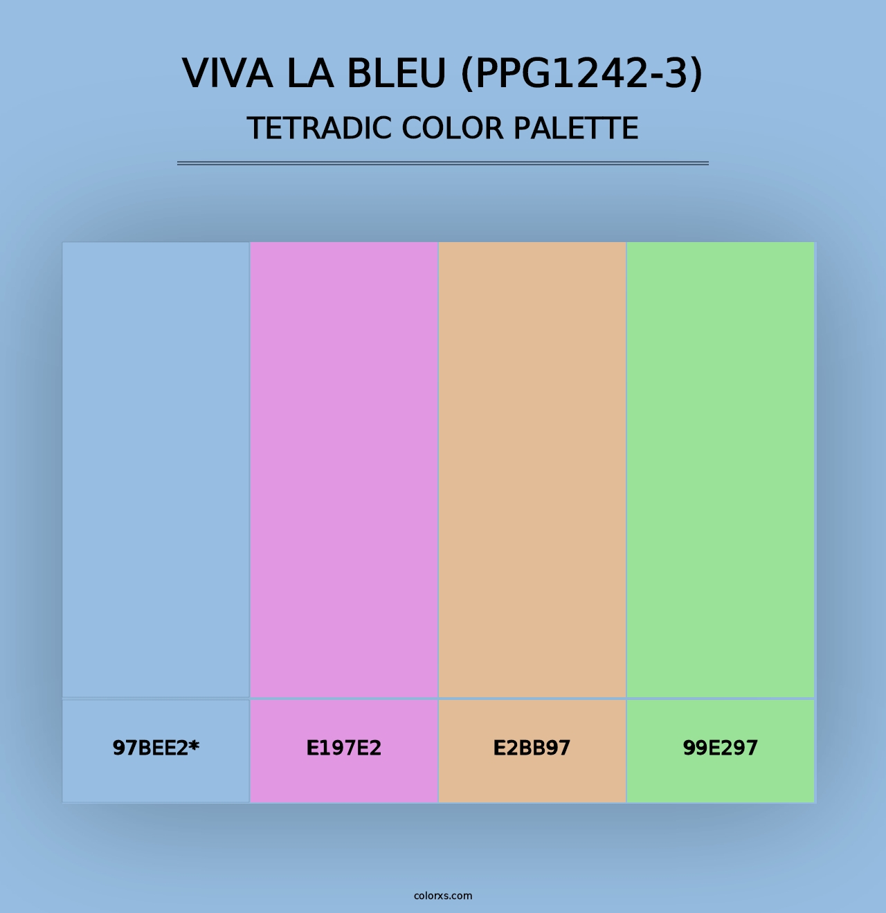 Viva La Bleu (PPG1242-3) - Tetradic Color Palette