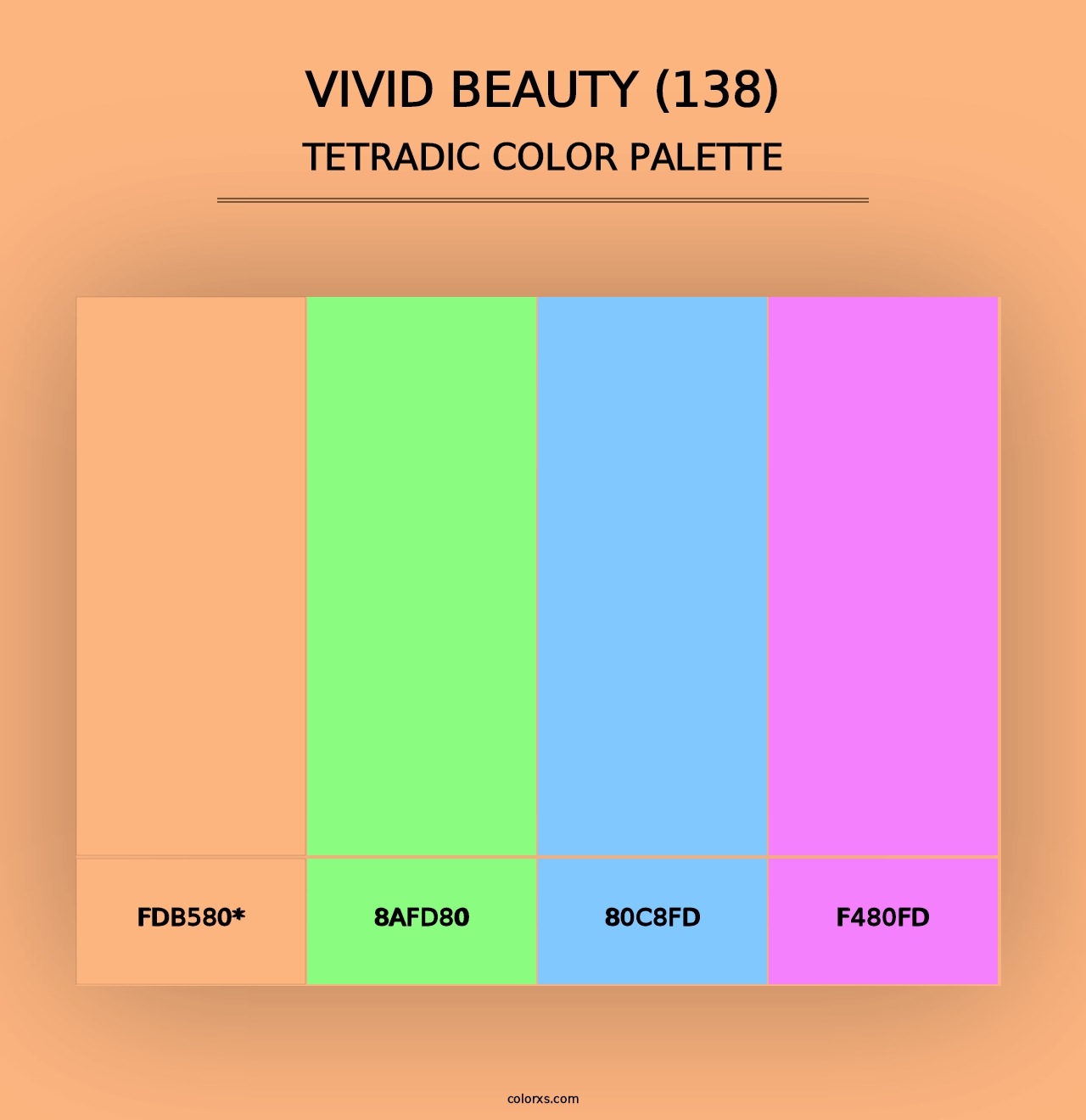 Vivid Beauty (138) - Tetradic Color Palette