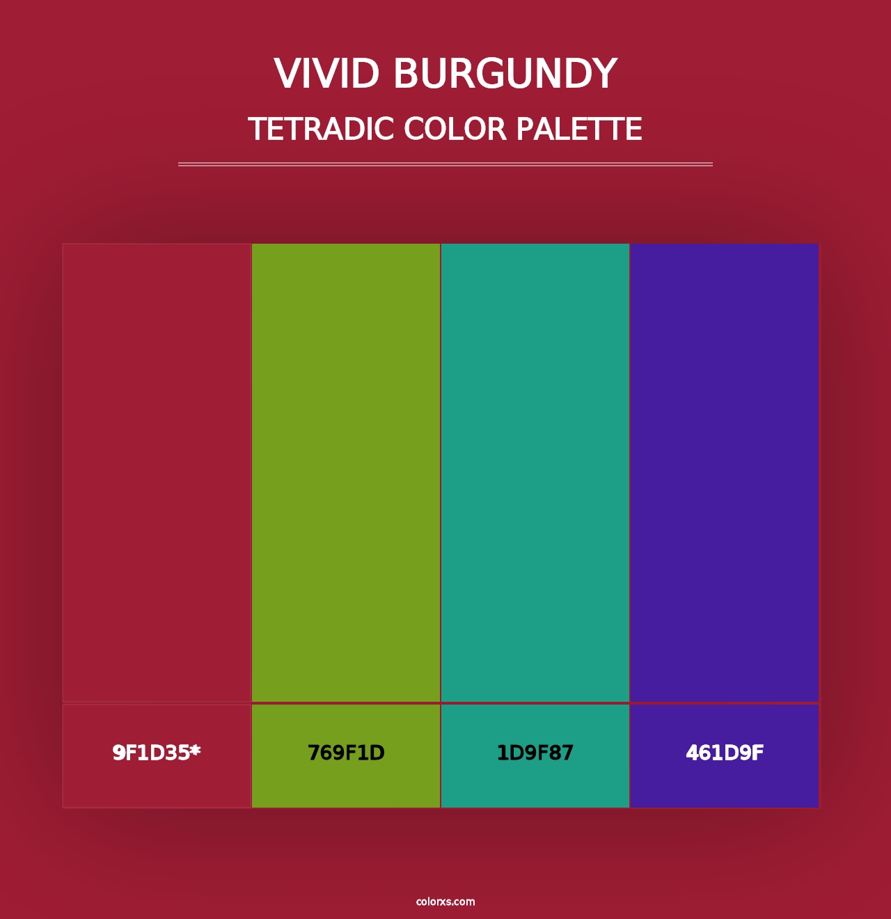 Vivid Burgundy - Tetradic Color Palette