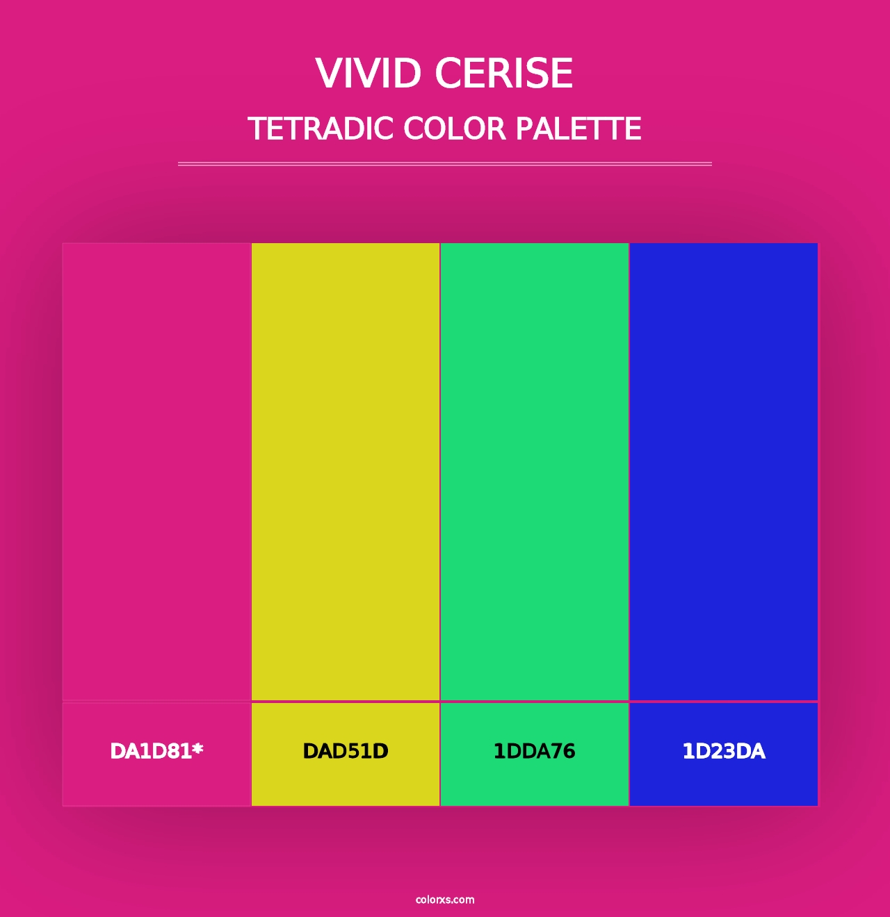 Vivid Cerise - Tetradic Color Palette